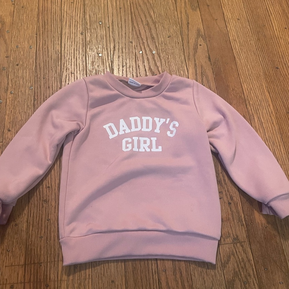 Daddy’s Girl Pink Sweatshirt Size 2-3 Years - Picture 2 of 6